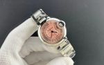 Cartier Ballon Bleu De 33mm Japan NH05 Automatic Movement Sapphire Glass Pink Dial Stainless Steel Strap Watch